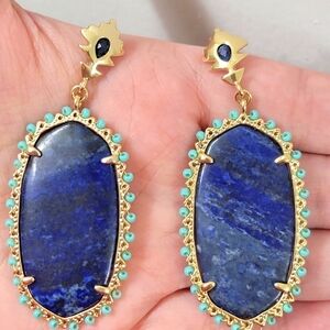 Kendra Scott Vintage Dalton Earrings in Blue Lapis & Gold